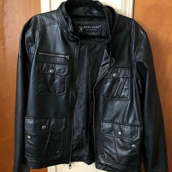 MARC ECKO CUT & SEW LEATHER JACKET DEADLY THREADS - Picture 4 of 4